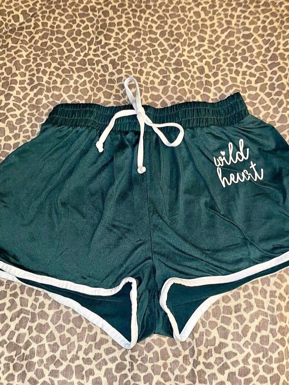 Athletic Shorts in Green & White Like New
